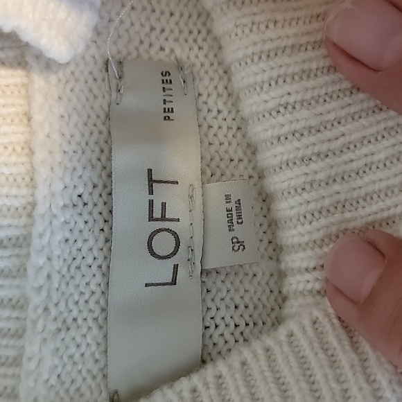 LOFT shoulder button striped sweater - Picture 9 of 11